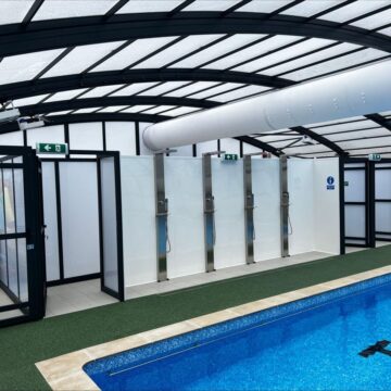 commercial school pool enclosure - showers 2