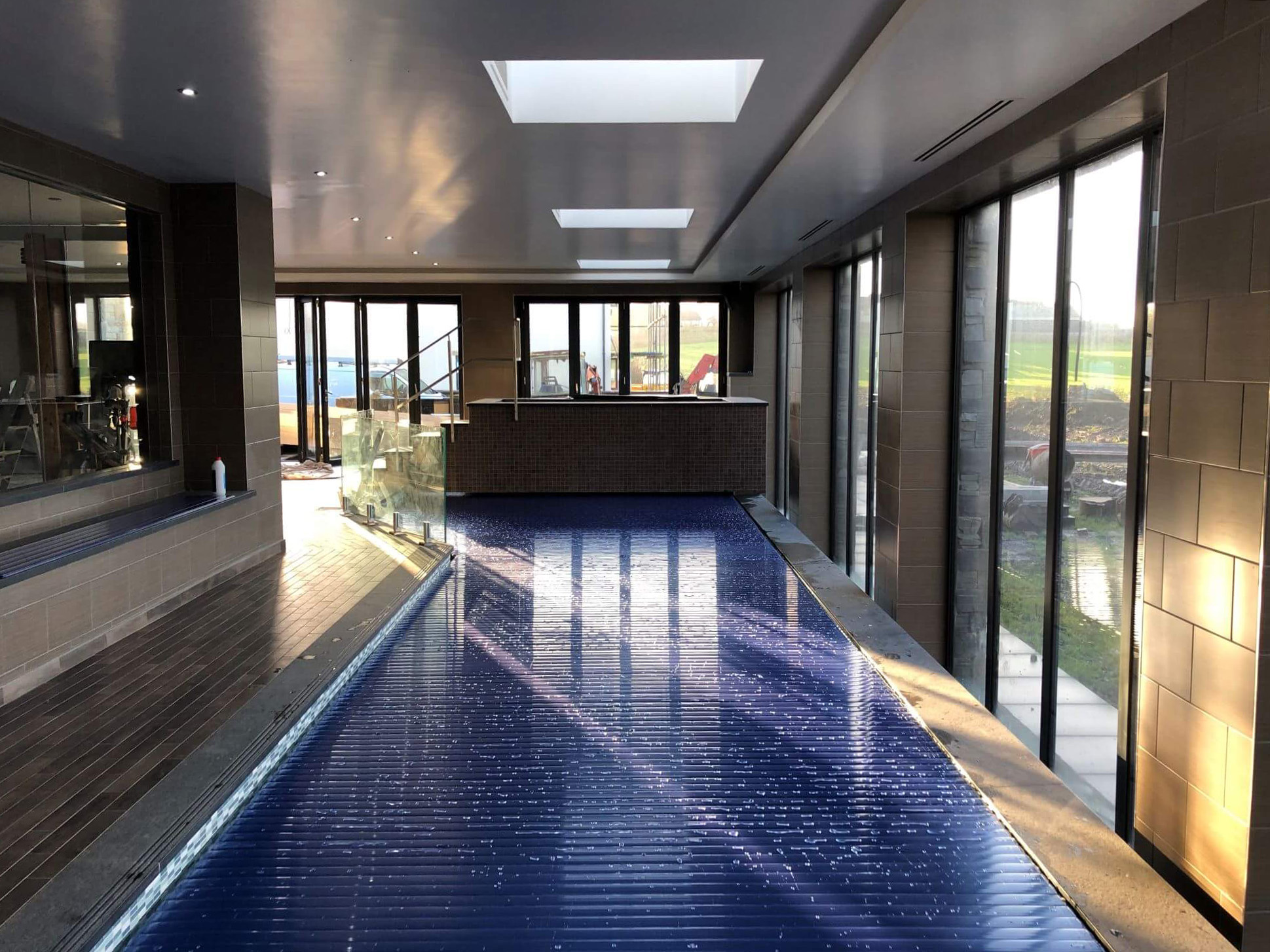 slatted reel pool cover system installation