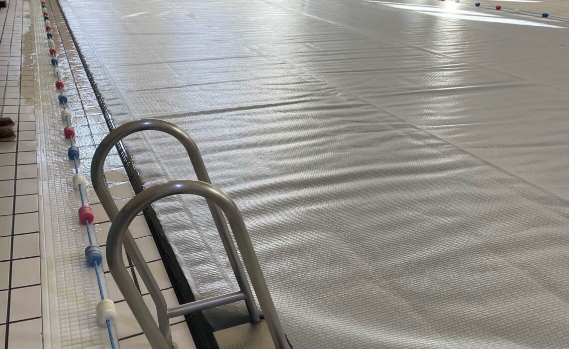 Twin Commercial Pool Cover Reel Systems Installation